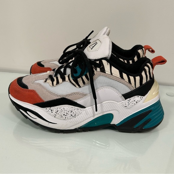 Zara Chunky Court Sneaker with Suede Detail - Picture 6 of 6